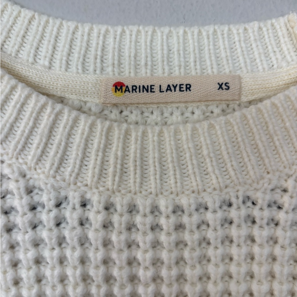 Marine Layer Cream Sweater with Multicolor Stripes - Picture 3 of 4
